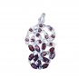 Riyo Garnet Heavy Silver Jewelry Fashion Pendants L 1.2in Spgar-26064
