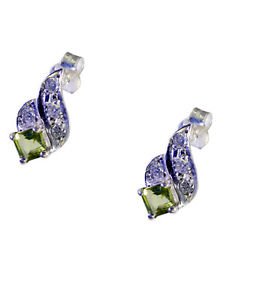 Riyo Peridot Online Silver Shopping Ear Hook Earrings L 0.3in Seper-58035