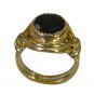 Riyo Black Gold Plated Black Oynx Ring angelic cute handmade jewelry GPRBON70-60