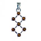 Riyo Golden Citrine 925 Solid Sterling Silver Rocker Style Pendant L 1in Spcit-1
