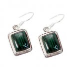 Riyo Malachite 925 Sterling Silver Silver Earring Settings L 1in Semal-48005