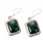 Riyo Malachite 925 Sterling Silver Silver Earring Settings L 1in Semal-48005
