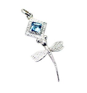 Riyo Blue Topaz Solid Silver Jewellery Tennis Pendants L 2in Spbto-10023