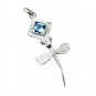 Riyo Blue Topaz Solid Silver Jewellery Tennis Pendants L 2in Spbto-10023