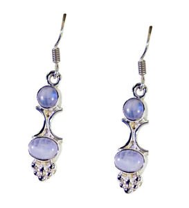 Riyo Rainbow  Hand Stamped Silver Ear Hook Earrings L 1.5in Sermo-64048