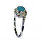 Riyo Aqua Chalcedony Silver Lady Jewelry Big Silver Ring Sz 8 Srach8-4023