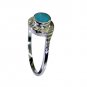Riyo Aqua Chalcedony Silver Lady Jewelry Big Silver Ring Sz 8 Srach8-4023