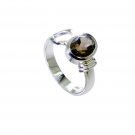 Riyo Smoky Quartz So Silver Jewellery Designer Silver Ring Sz 8 Srsqu8-76032