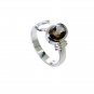 Riyo Smoky Quartz So Silver Jewellery Designer Silver Ring Sz 8 Srsqu8-76032