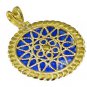 Riyogems Lapis Lazuli Gold Plate Jewelry Snowflake Pendant L 1.2in Gpplla-44016