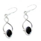 Riyo Smoky Quartz Pure Silver Jewelry Ear Thread L 1.5in Sesqu-76012