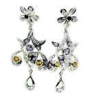 Riyo   Gemstone 925 Solid Sterling Silver Finelydetailed Earring L 2.5in Semul-5