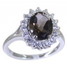 Riyo Brown 925 sterling silver Smoky Quartz  Ring hot gemstone jewelry stores SR