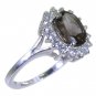Riyo Brown 925 sterling silver Smoky Quartz Ring hot gemstone jewelry stores SR