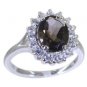 Riyo Brown 925 sterling silver Smoky Quartz Ring hot gemstone jewelry stores SR