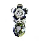 Riyo Green Amethyst Childrens Silver Jewellery Knot Pendants L 1.2in Spgam-28015
