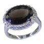 Riyo Brown 925 sterling silver Smoky Quartz Ring flamboyant handmade bridal jewe