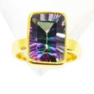 Riyo Mystic Quartz 18k Gold Plating  Ring Sz 7 Gprmqu7-54023