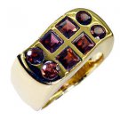 Garnet Gold Plated Jewelry Thumb Ring