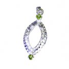 Riyo Peridot Wholesale Jewelry Silver 925 Double Strand Pendants L 1.5in Spper-5