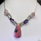 Riyo  Gemstone Gem Jewellery Silver Strand Necklace L 16in Snmul-52008