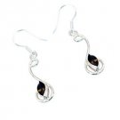 Riyo Smoky Quartz Real Silver Jewellery Earrings L 1.5in Sesqu-76016