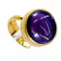 Amethyst 18 Ct Gold Plated Wedding Bands