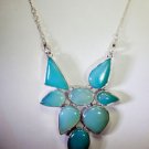 Riyo  Gemstone Forest Jewelry Wholesale Stirling Silver Necklace L 16in Snmul-52