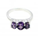 Riyo Amethyst 925 Silver Jewellery Cameo Ring Jewellery Sz 8 Srame8-2112