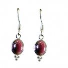 Riyo Red Garnet 925 Solid Sterling Silver Artisanal Earring L 1in Segar-26152