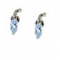 Riyo Blue Topaz Silver Indian Jewelry Victorian Earrings L 0.2in Sebto-10040