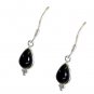 Riyo Black Onyx Silver And Stones Jewelry Rajasthan Gemstone L 0.7in Sebon-6030