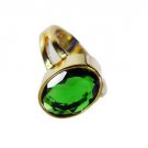 Emerald Cz Gold Plated Set Memento Mori Ring
