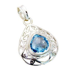 Riyo Blue Topaz Silver Works Jewelry Mom Pendants L 1in Spbto-10018