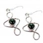 Riyo Malachite Womens Silver Jewelry Silver Earring Posts L 1.5in Semal-48004