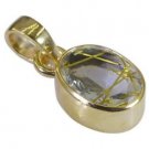 Riyo Multi Gold Plated Rutile Quartz CZ Pendant tasty wholesale gemstone jewelle