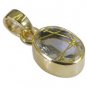 Riyo Multi Gold Plated Rutile Quartz CZ Pendant tasty wholesale gemstone jewelle