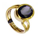 Amethyst Cz Base Matel Y Gold Ecclesiastical Ring