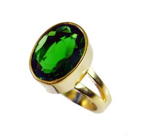Riyo Emerald Cz Jewellery Gold Plated Nice Ring Sz 6 Gpremcz6-96067