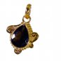Riyogems Smoky Quartz 18kt Y Gold Fashion Clover Pendants L 1.2in Gppsqu-76042