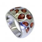 Riyo Garnet Vintage Silver Jewellery Thick Silver Ring Sz 7 Srgar7-26059