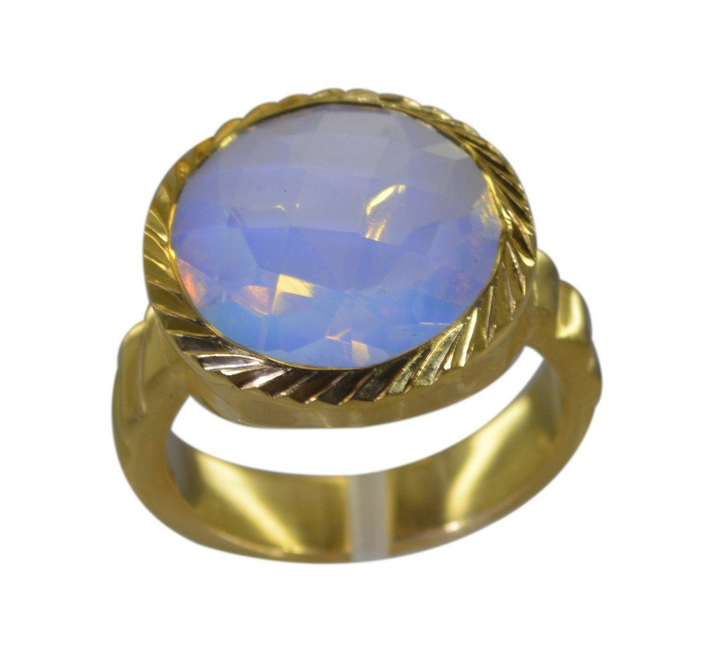 Riyo Purple Gold Plated Fire Opal CZ Ring pleasing handmade jewelry for sale GPR