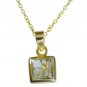 Riyo Multi Gold Plated Rutile Quartz CZ Pendant glossy antique jewelry store GPP