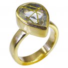 Riyo Multi Gold Plated Rutile Quartz CZ Ring captivating handmade jewelry store