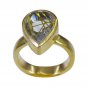 Riyo Multi Gold Plated Rutile Quartz CZ Ring captivating handmade jewelry store