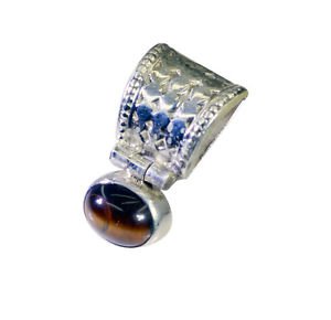 Riyo Tiger Eye Silver Design Jewellery Key Pendants L 0.7in Sptey-80010