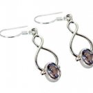 Riyo Rose Quartz Jaipur Silver Jewelry Antique Earrings L 1.5in Seroq-68012
