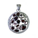 Riyo Garnet Real Silver Jewelry Charm Pendant L 1.5in Spgar-26122