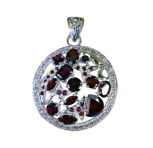 Riyo Garnet Real Silver Jewelry Charm Pendant L 1.5in Spgar-26122