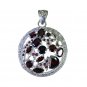 Riyo Garnet Real Silver Jewelry Charm Pendant L 1.5in Spgar-26122